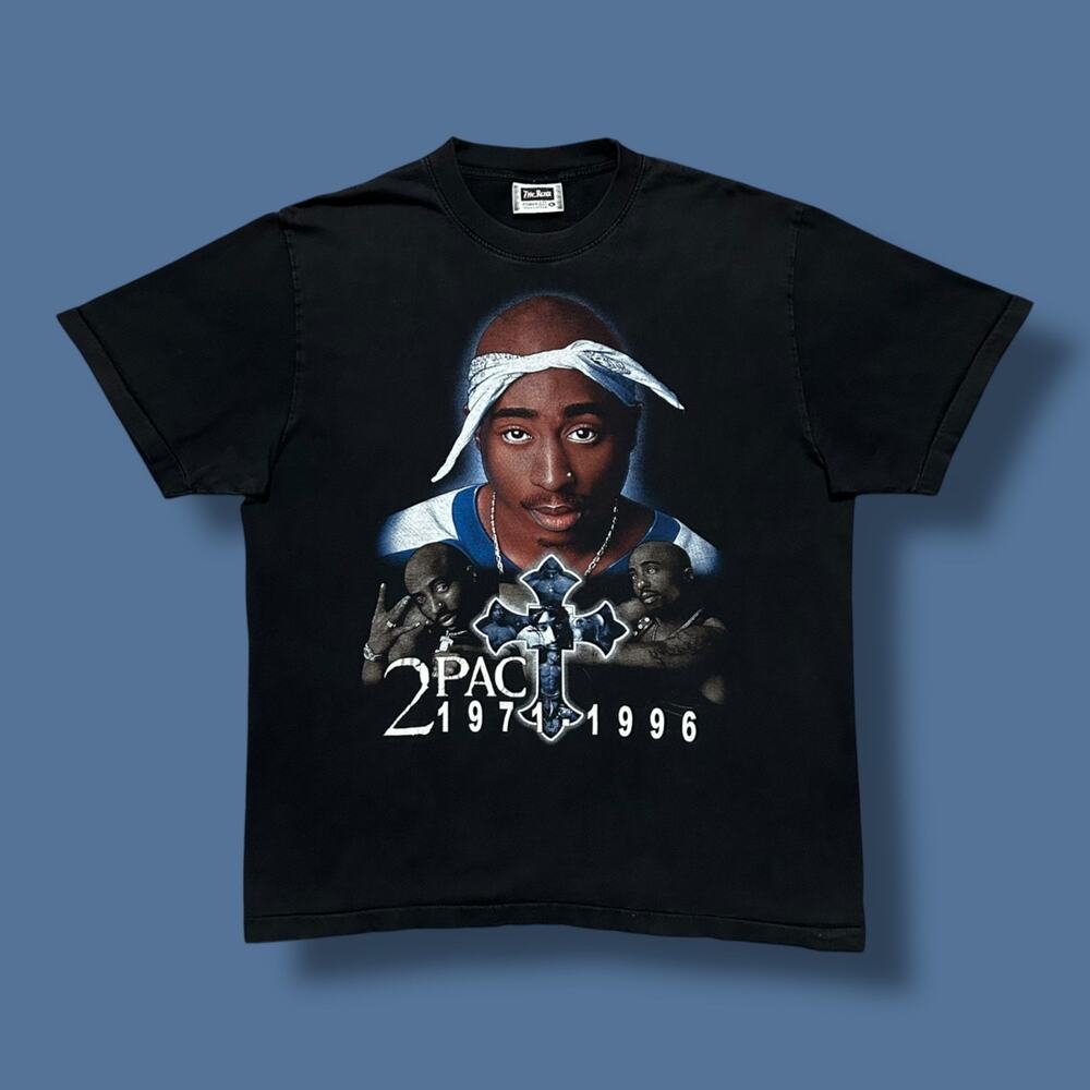Vintage 2Pac Shirt Rap Tee 90s RIP Tupac Shakur 1996 Legends Quote Black XL